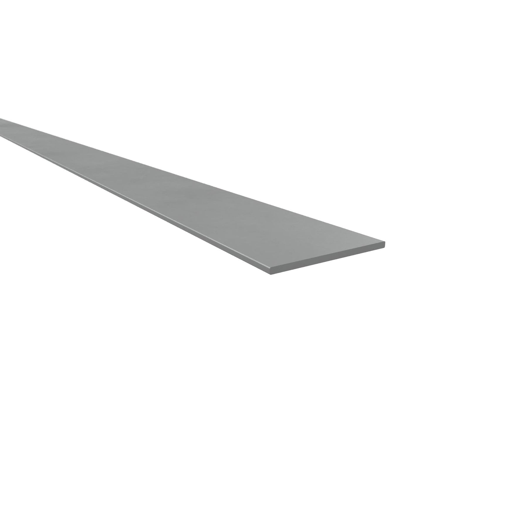 Flat Bar - Brushed Stainless Finish Aluminium