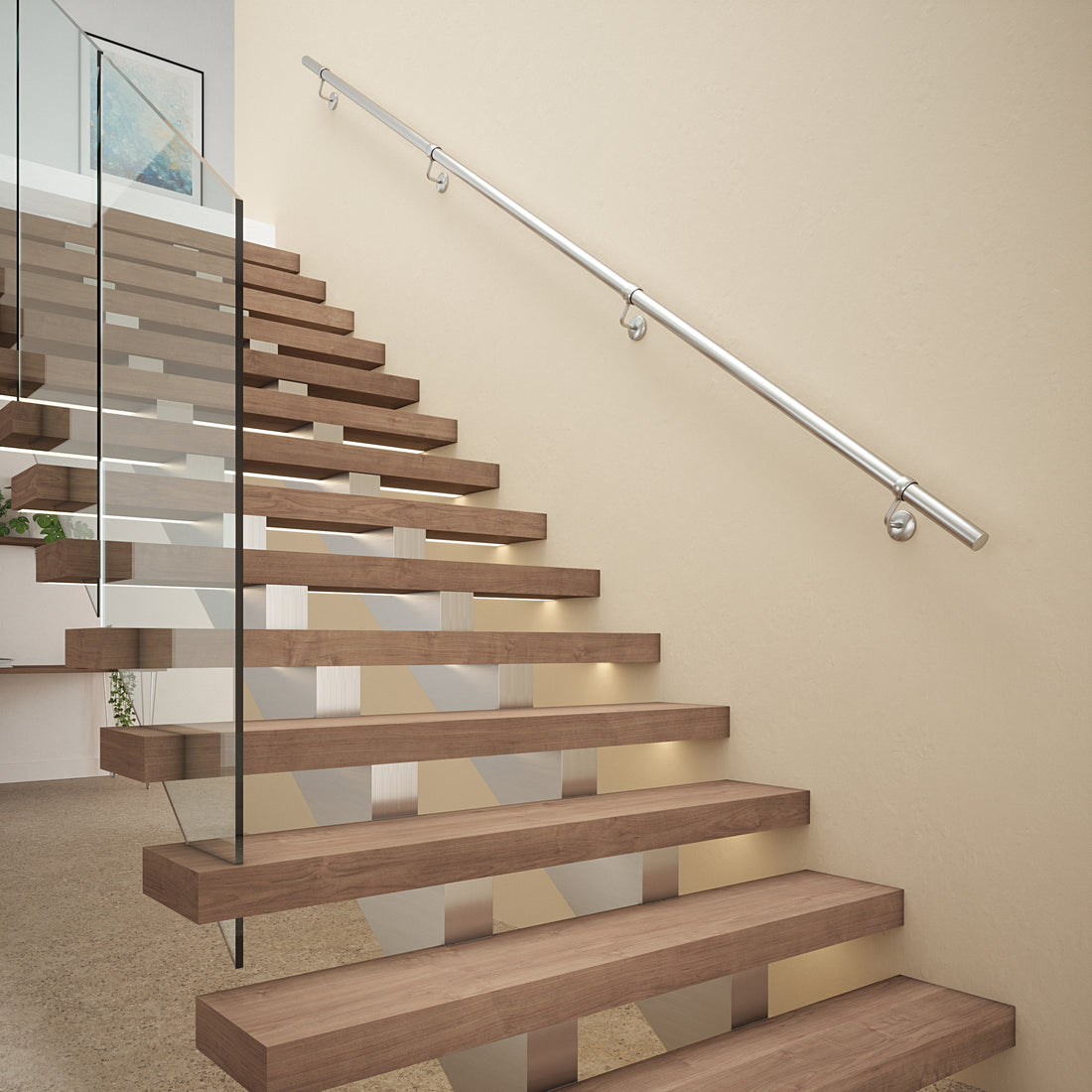 Stainless Steel Handrail Kit 3.6m Indoor / Outdoor