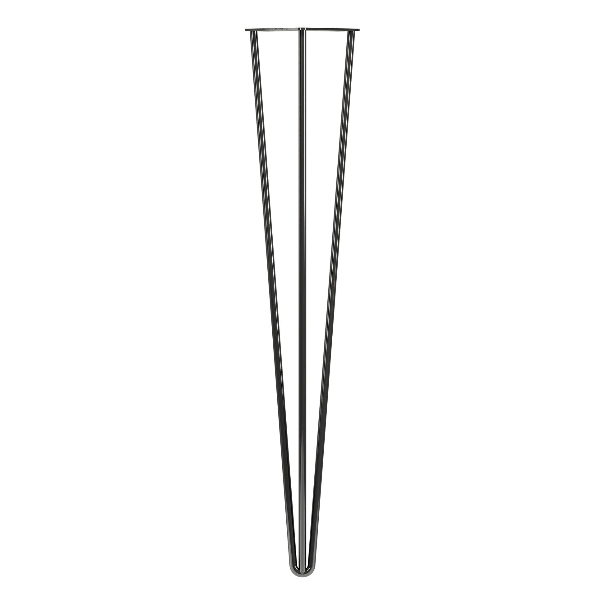 Hairpin Legs - 3 Pins Gun Metal - Polished 870mm (L)