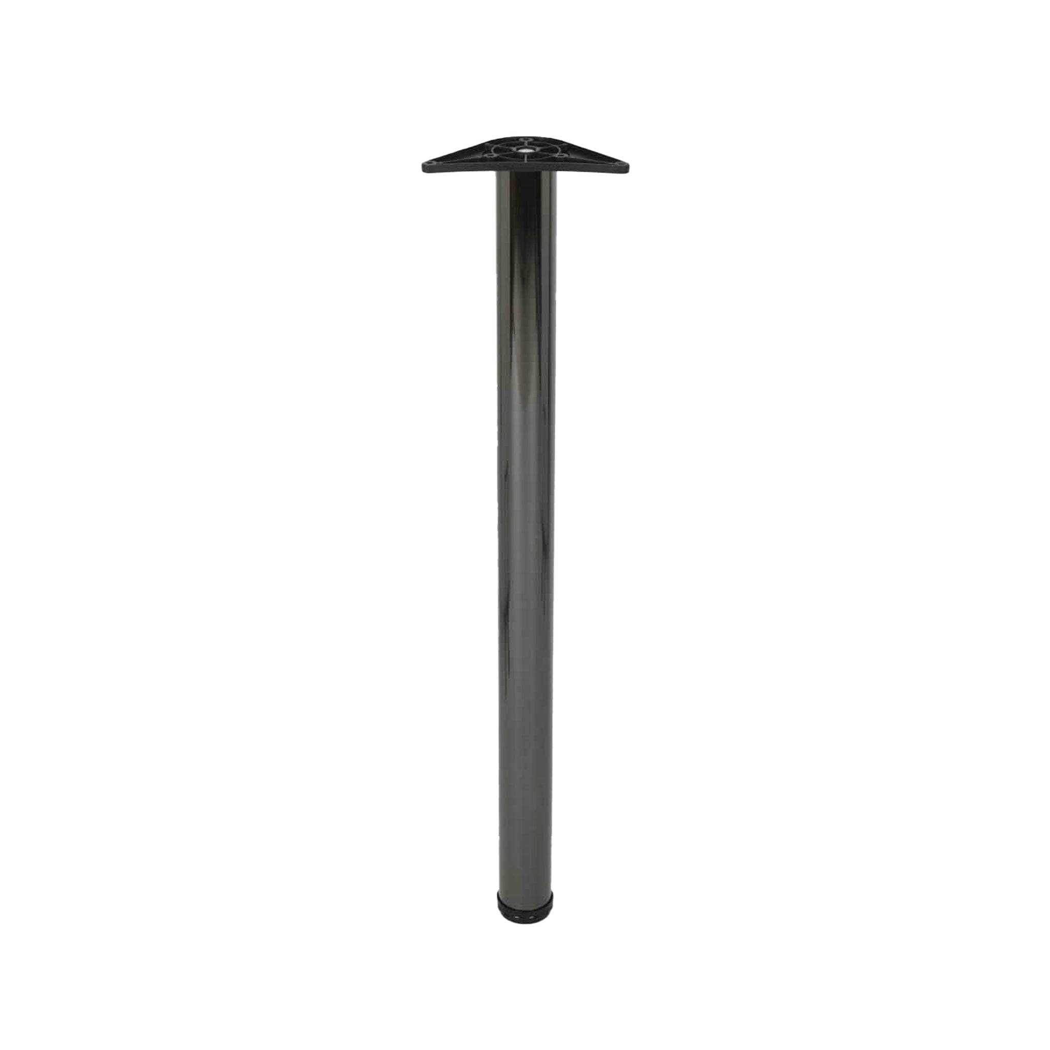 Table and Worktop Support Leg - Stainless Gun Metal - Polished 870mm (L) x 60mm (dia)