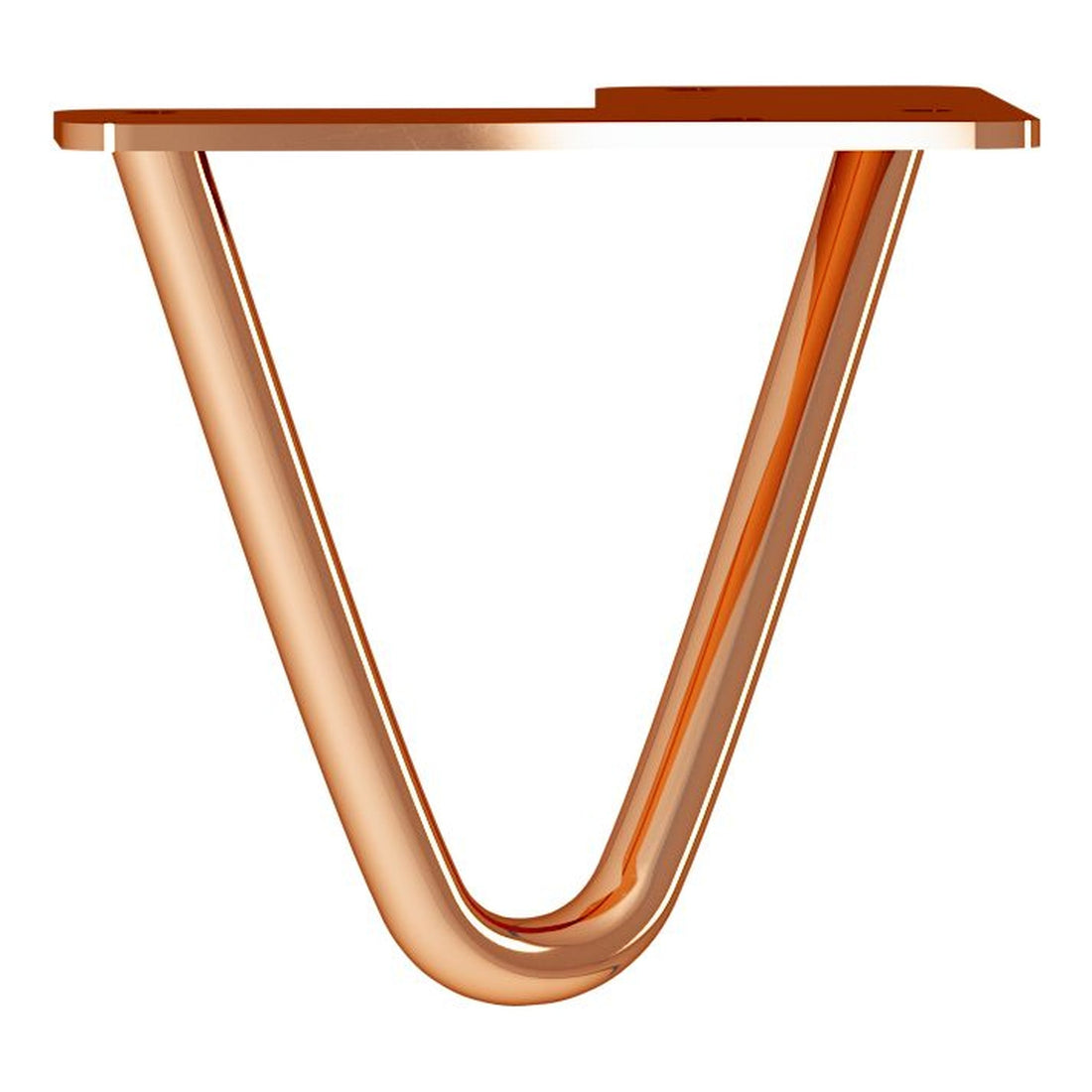 Hairpin Legs - 2 Pins Polished Copper 100mm (L)