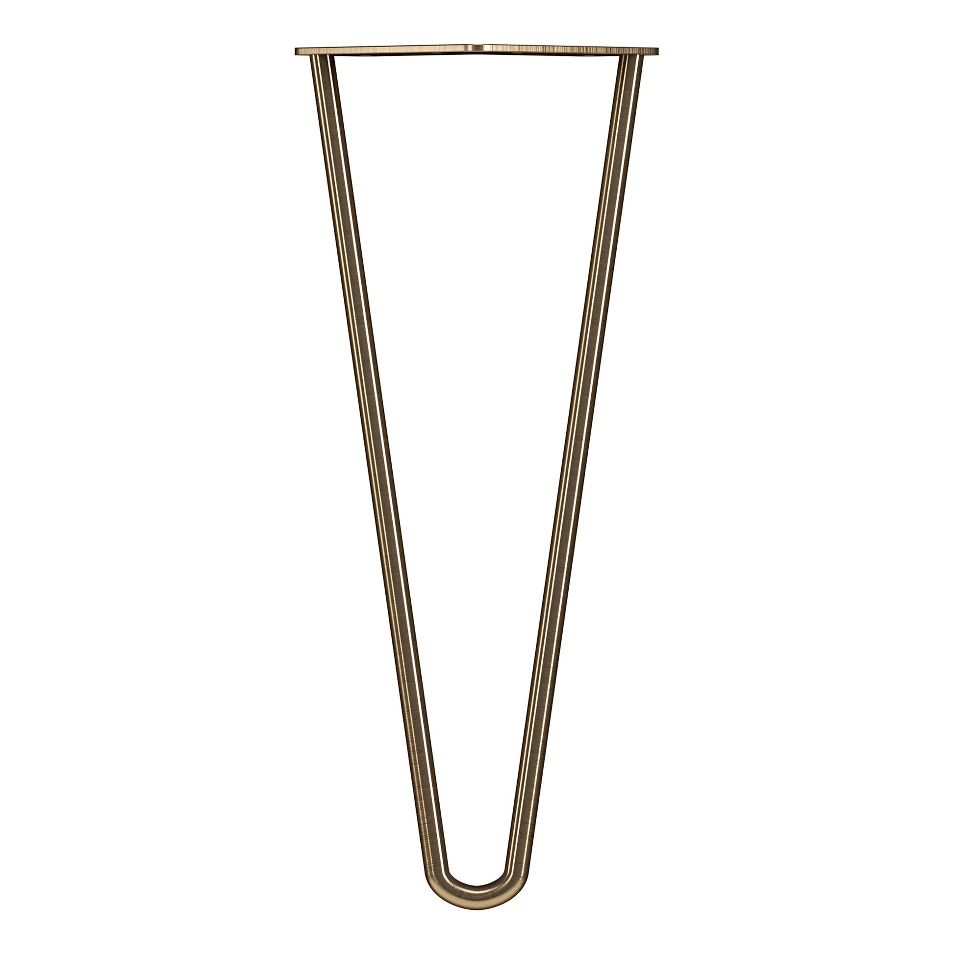 Hairpin Legs - 2 Pins Antique Brass 350mm (L)