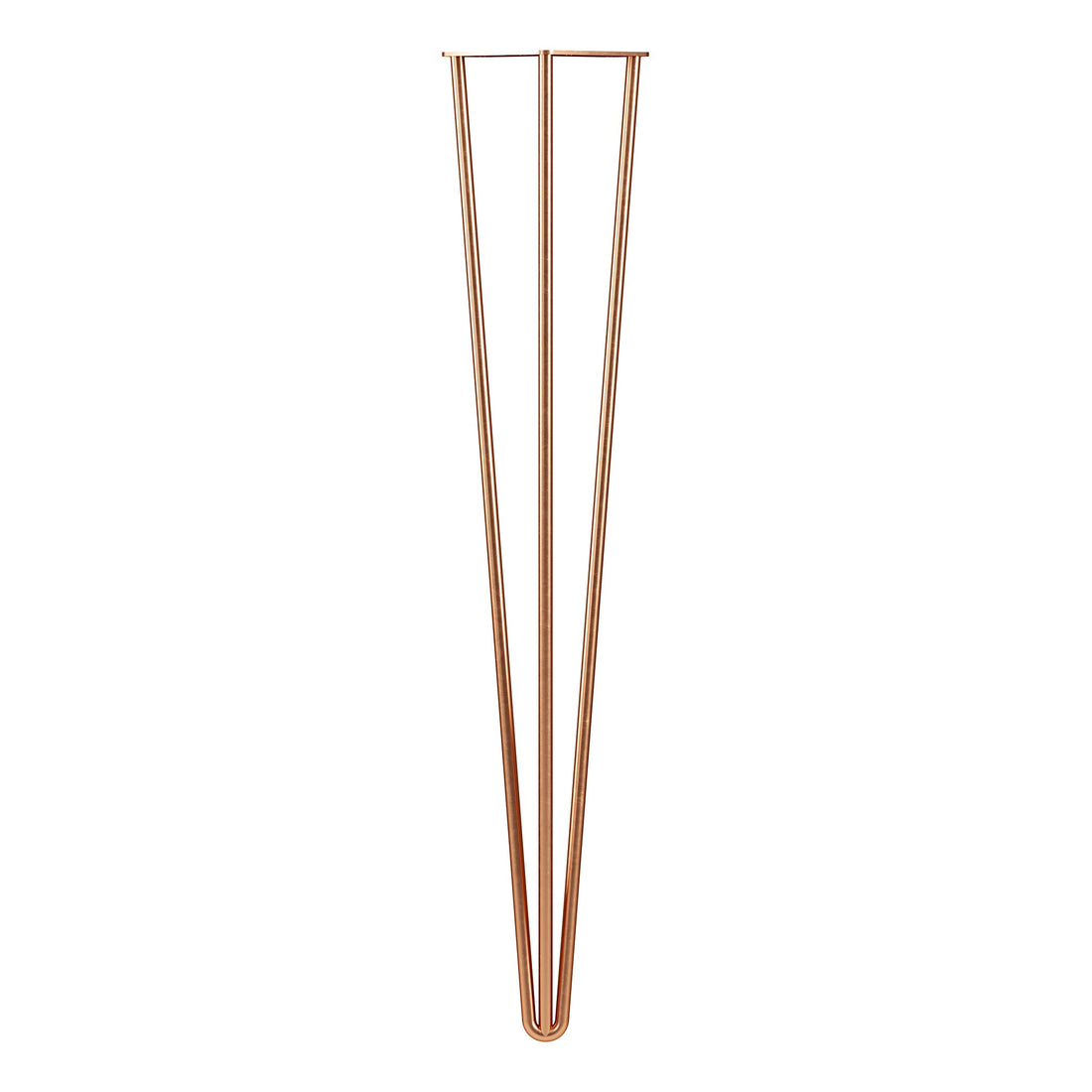 Hairpin Legs - 3 Pins Polished Copper 710mm (L)