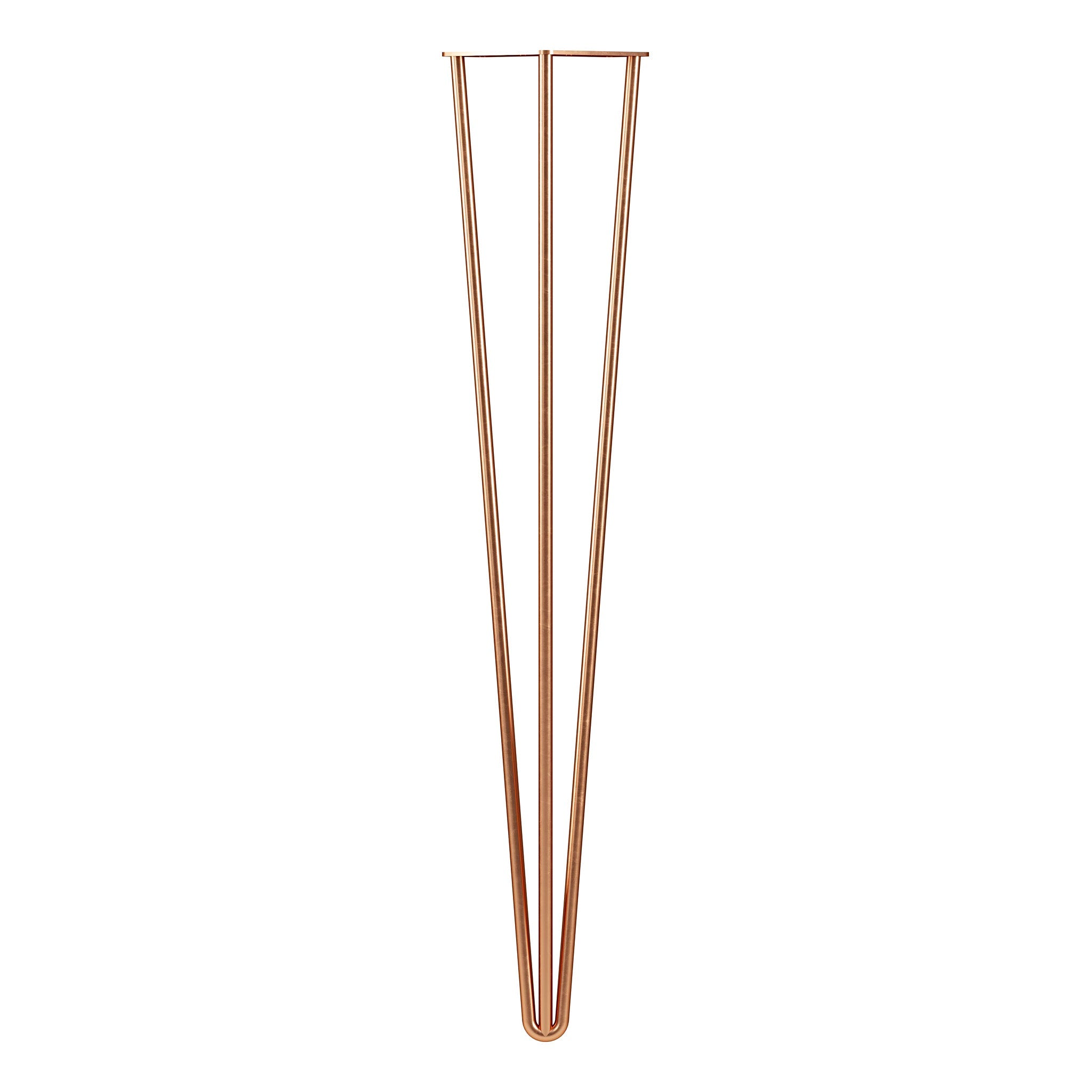 Hairpin Legs - 3 Pins Polished Copper 710mm (L)