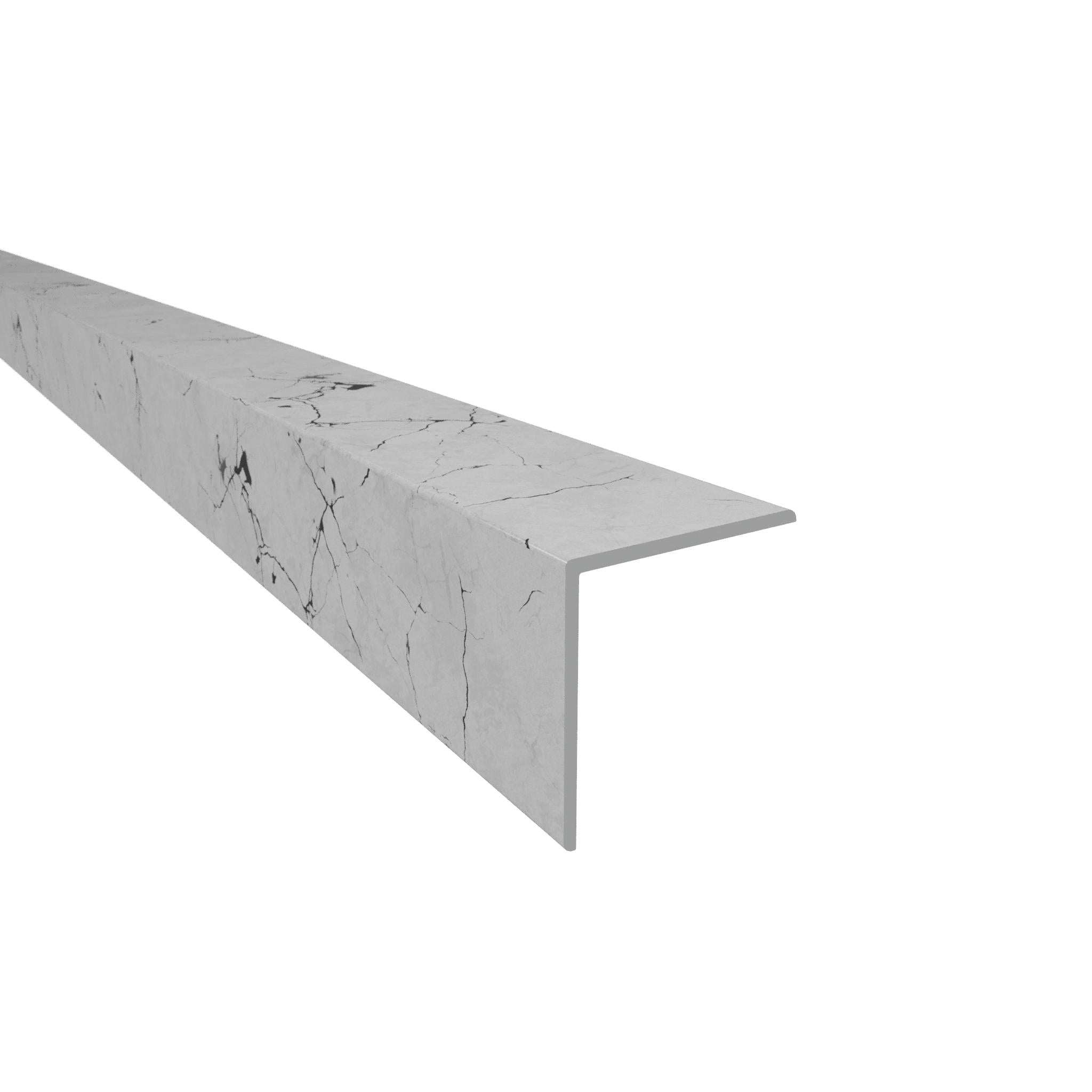 Equal Angle Profile Light Marble - Plastic PVC