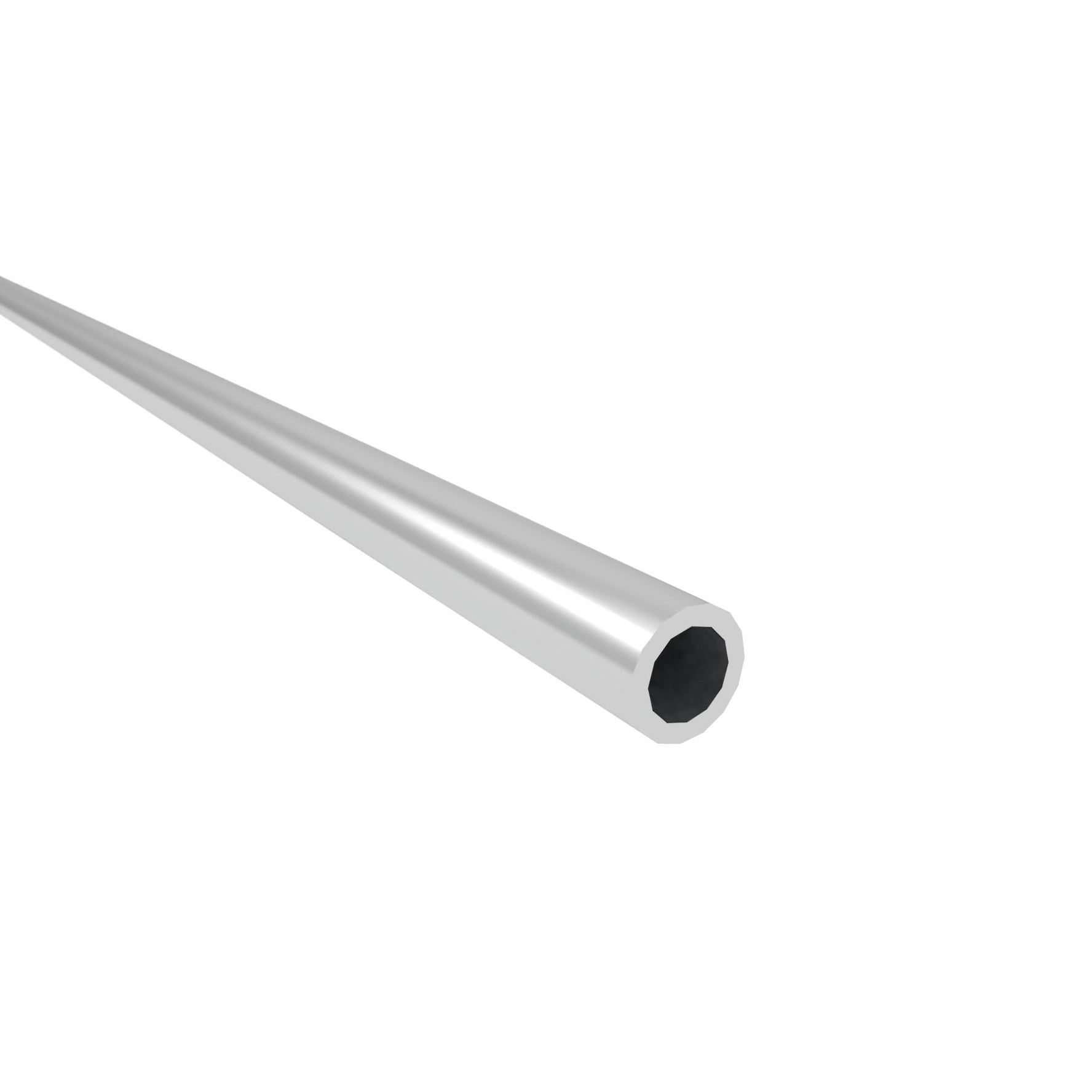 Round Tube - Silver Anodised Aluminium