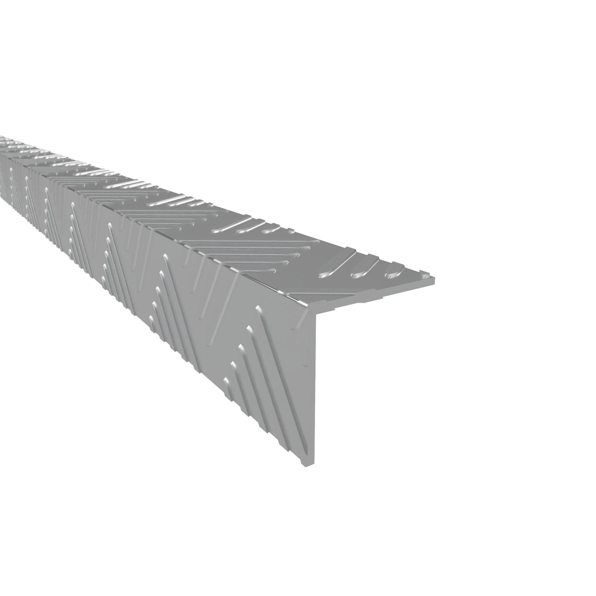 Checker Equal Angle Profile - Natural Aluminium