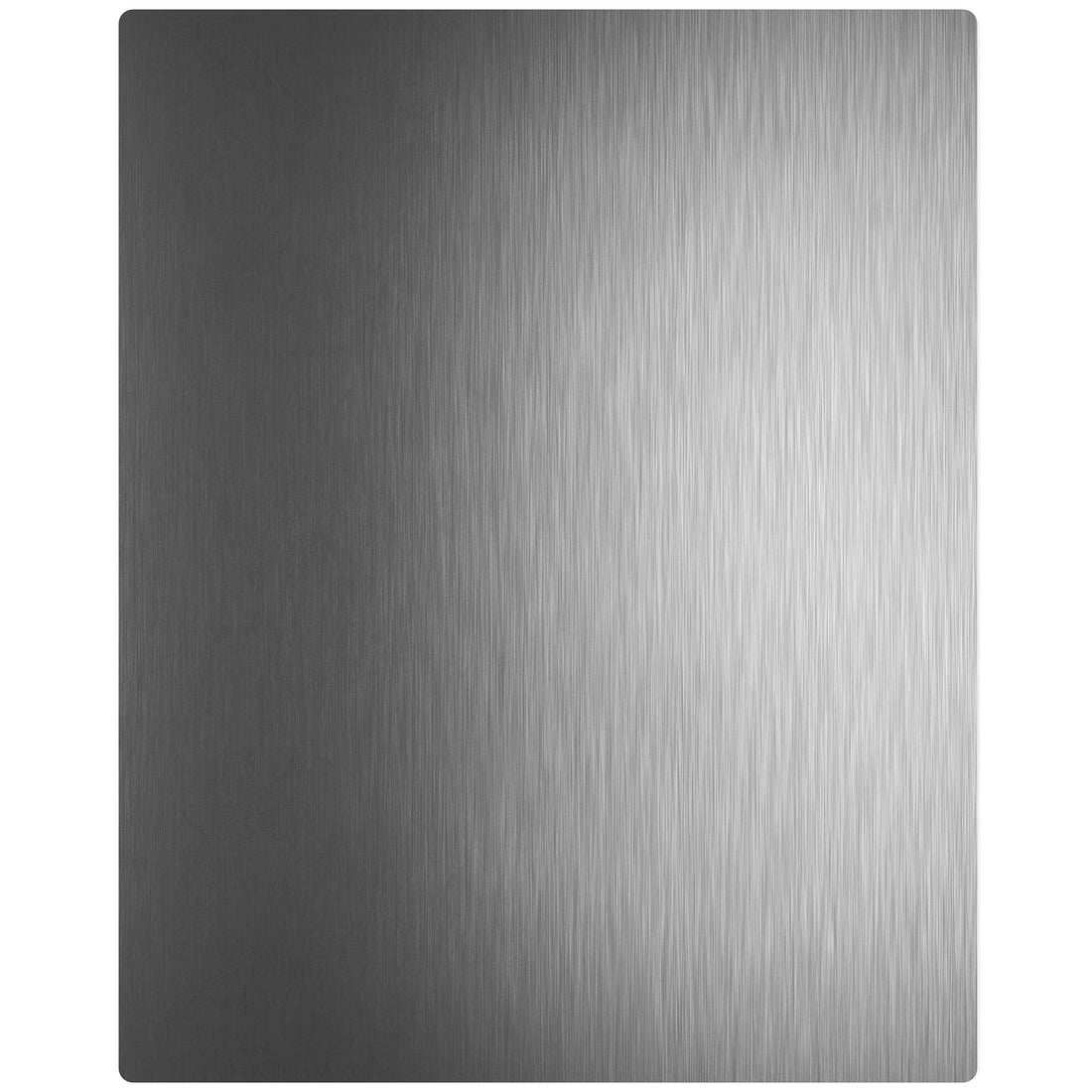 hairline silver brushed splashback