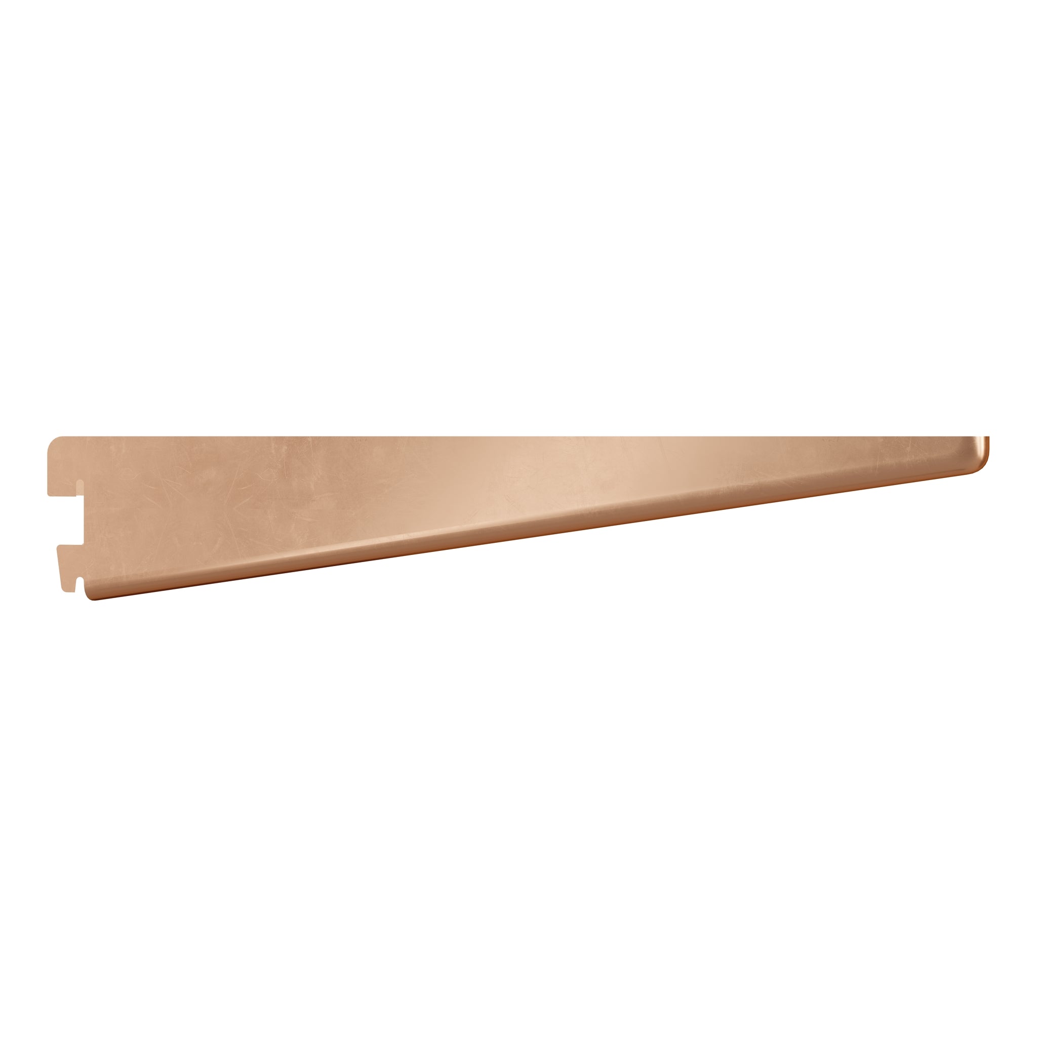 Twinslot Shelving Bracket Polished Copper