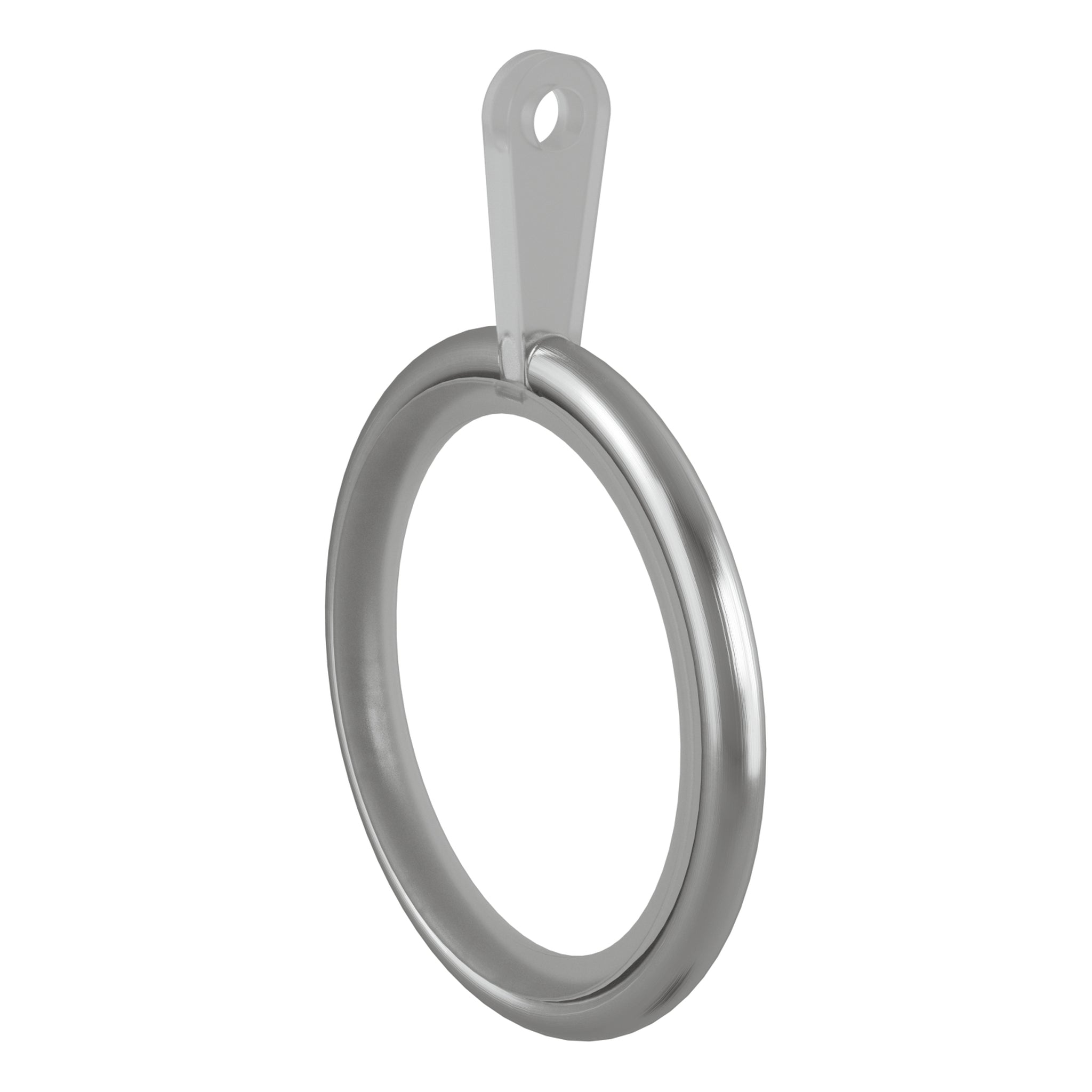 Brushed Stainless Effect Curtain Rings - Rothley