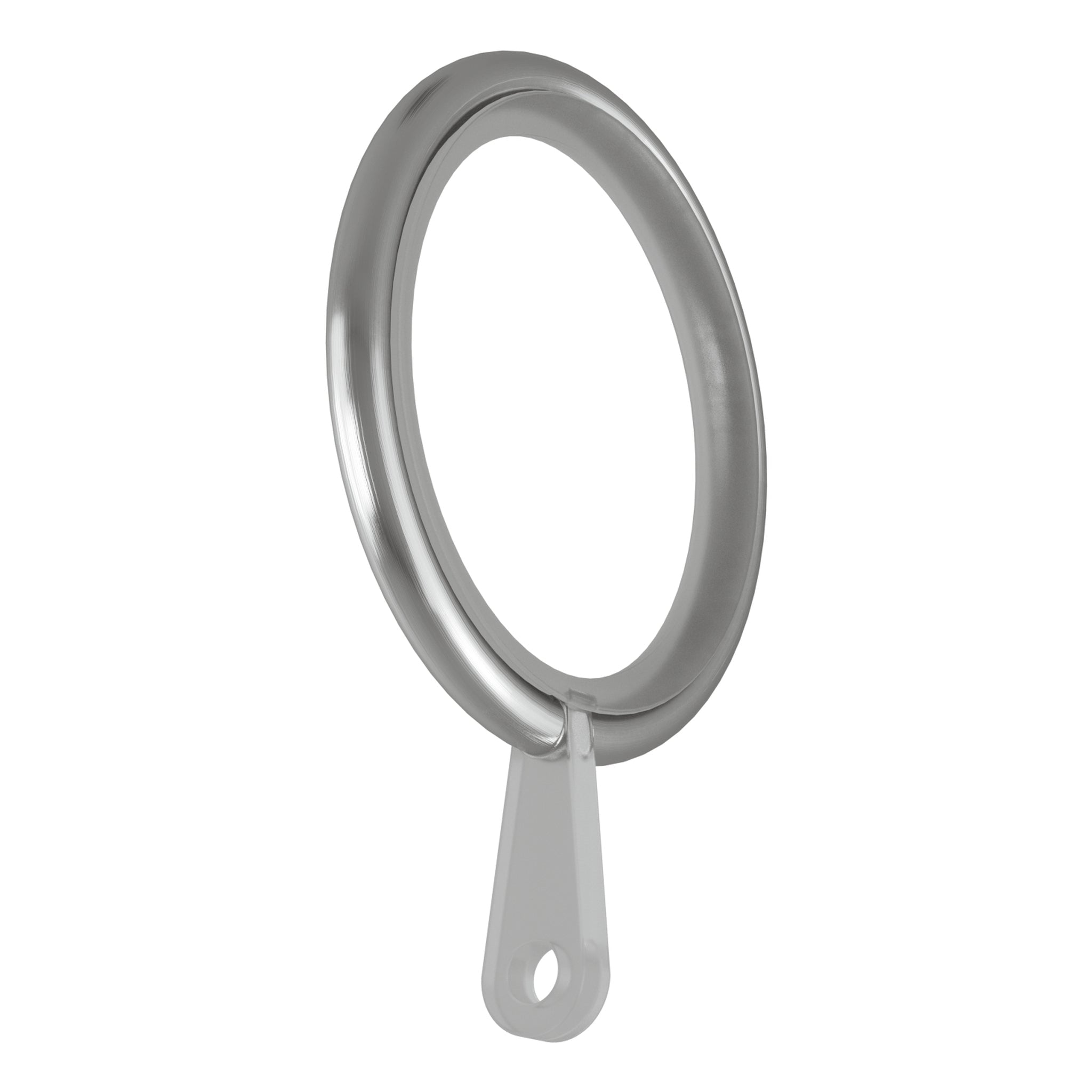 Brushed Stainless Effect Curtain Rings - Rothley