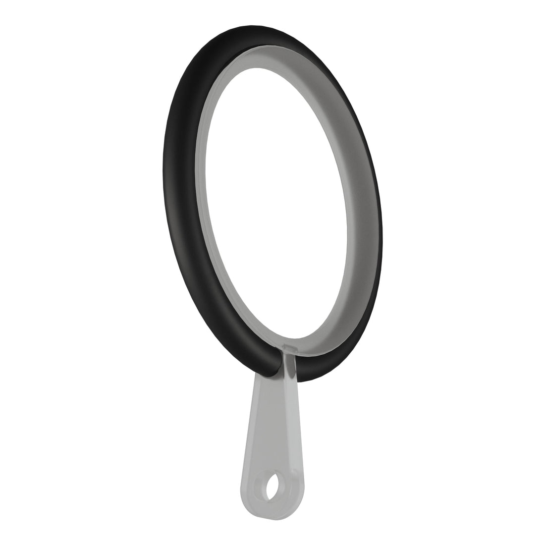 Matt Black Curtain Rings - 10 Pack - Rothley