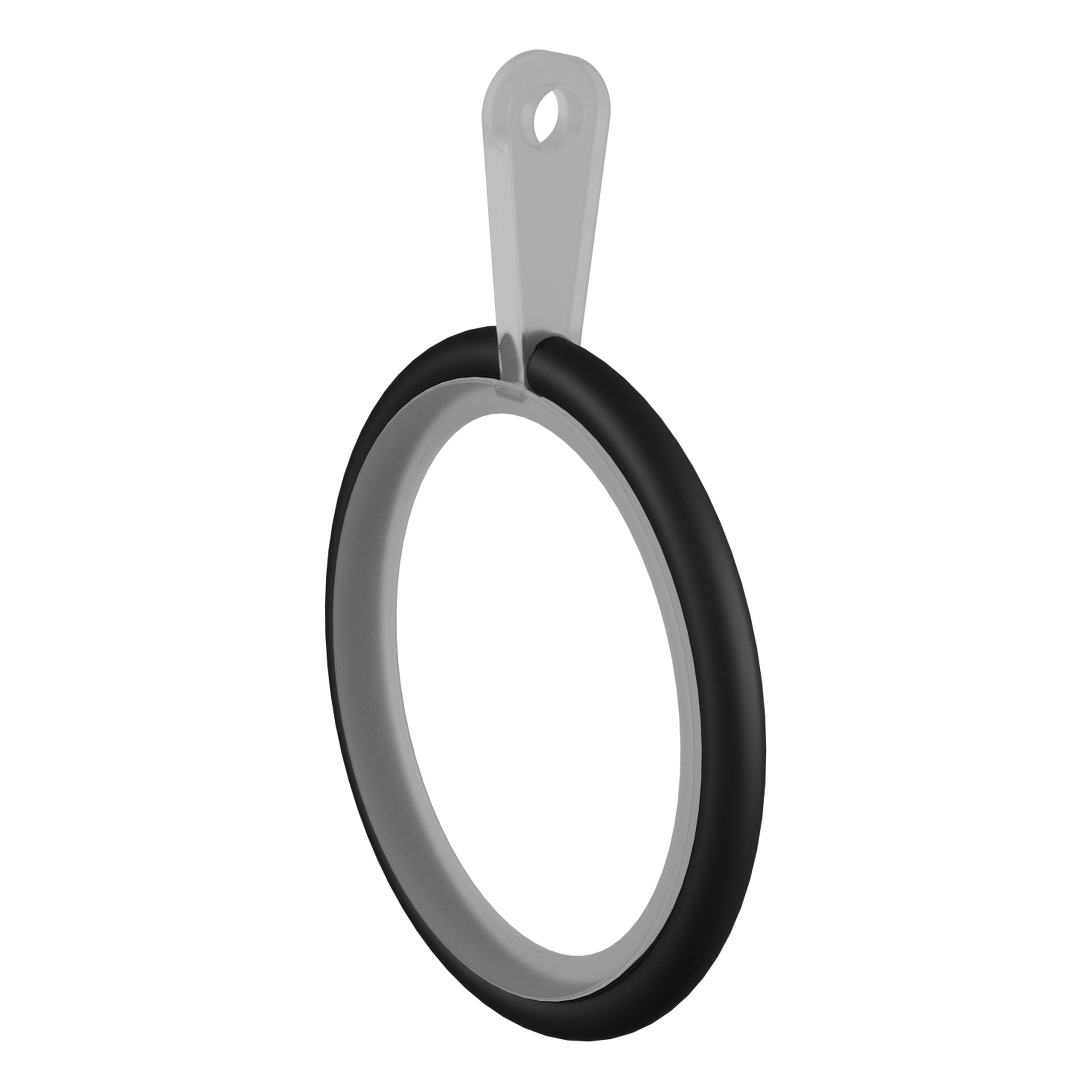 Matt Black Curtain Rings - Rothley