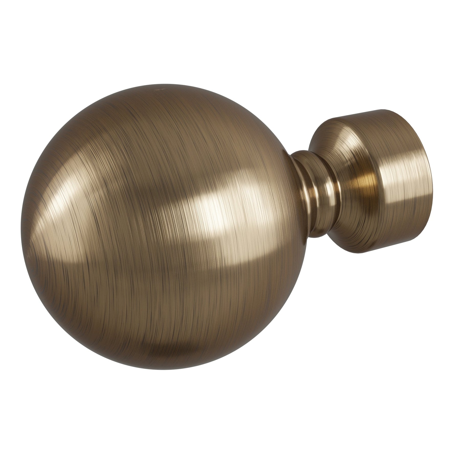 Antique Brass Solid Orb Finial - Rothley