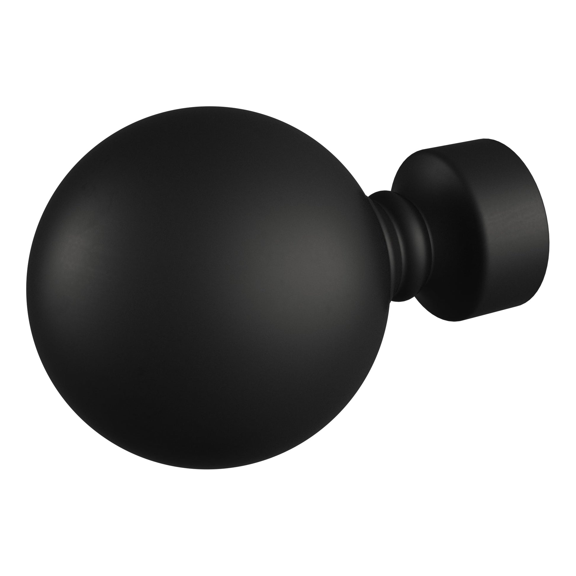 Matt Black Solid Orb Finial - Rothley