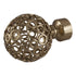 Antique Brass Pattern Orb Finial- Rothley