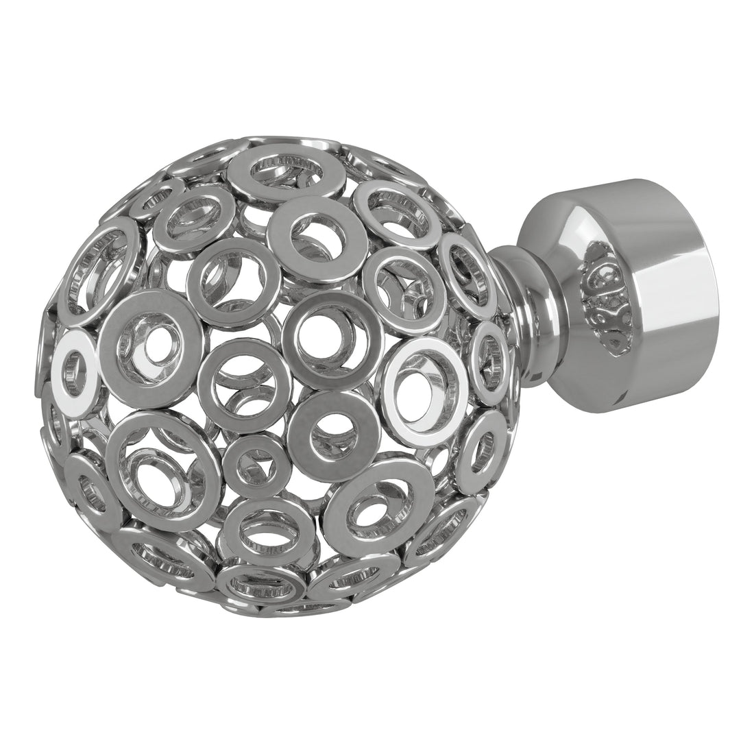 Polished Silver Pattern Orb Finial- Rothley