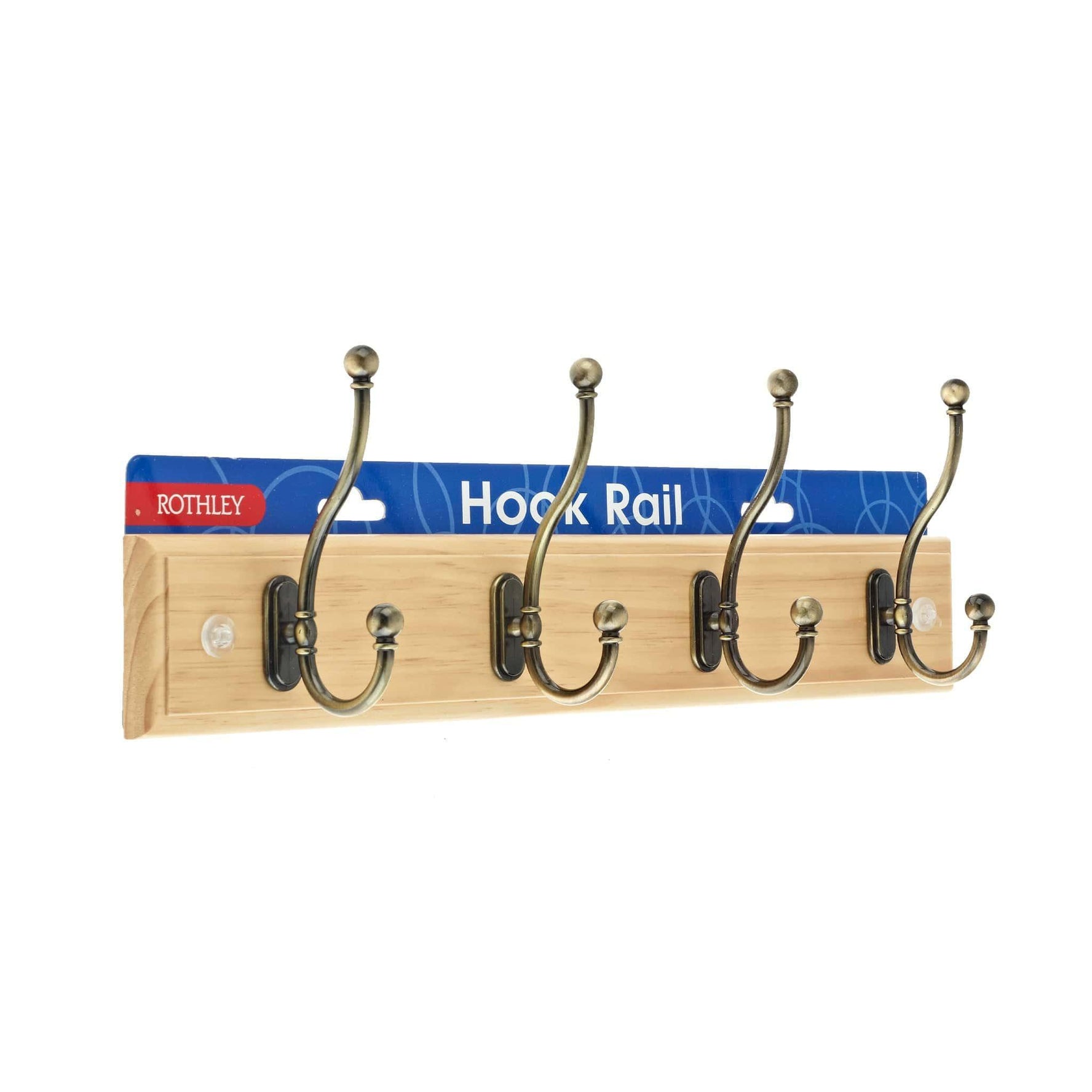 Traditional Hookrail-Mahog4 Hooks - Rothley