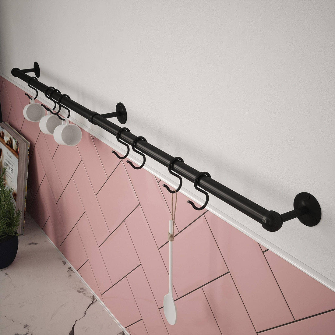 Matt black - Utensil Rail Kits 