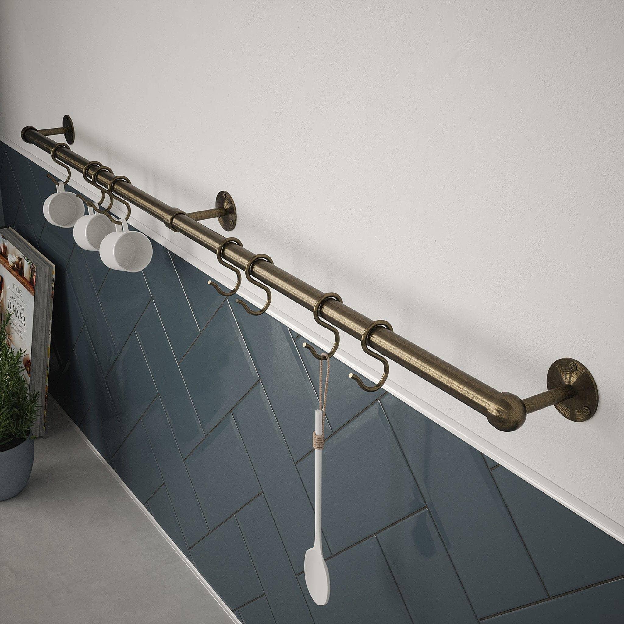 Utensil Rail Kits - Antique Brass