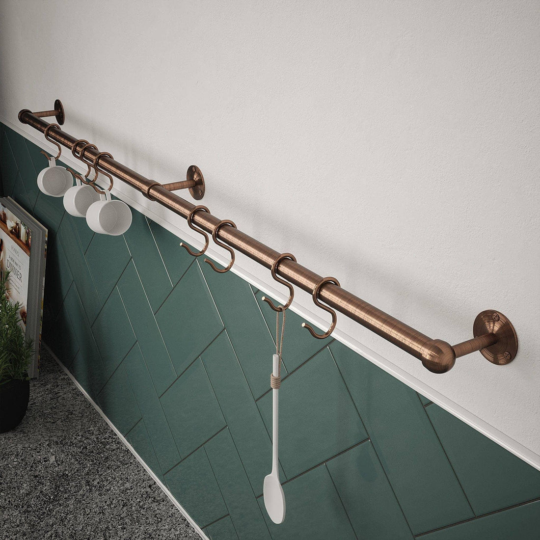 Utensil Rail Kits - Antique Copper